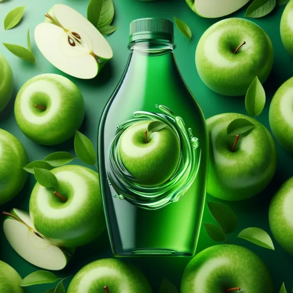 اسانس خوراکی سیب سبز با طعمی تازه و طبیعی