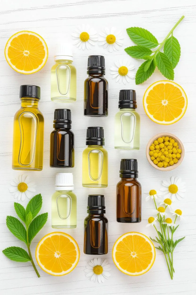 تصویر اسانس پرتقال طبیعی در بطری شیشه‌ای