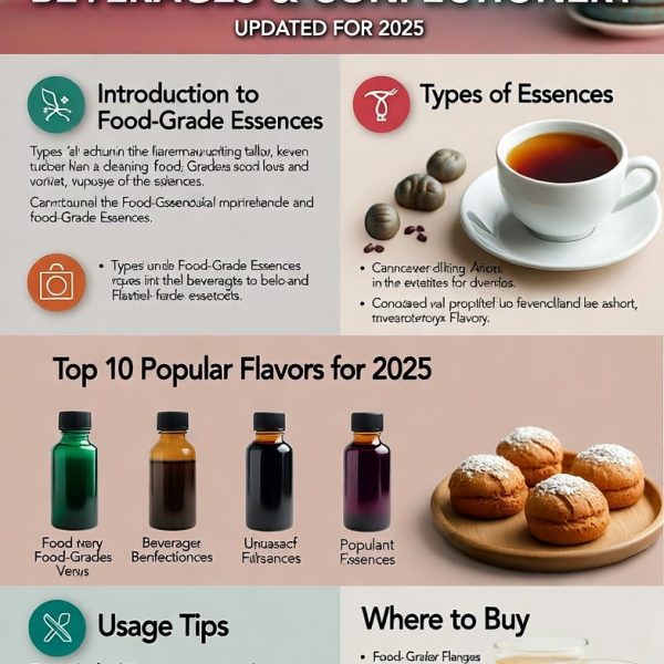 جدول مقایسه اسانس‌های خوراکی برای نوشیدنی و قنادی